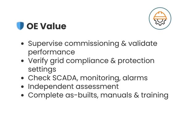 OE value in Commissioning & Handover