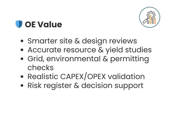 OE value in Feasibility Development