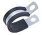 P-clamp with rubber cushion
