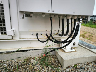 Cable exposure at ground level